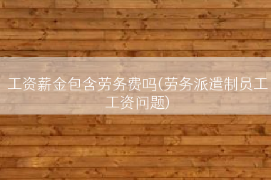 工资薪金包含劳务费吗(劳务派遣制员工工资问题)