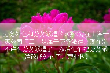 劳务外包和劳务派遣的区别(我在上海一家公司打工，是属于劳务派遣，现在说不许有劳务派遣了，然后他们把劳务派遣改成外包了，营业执)