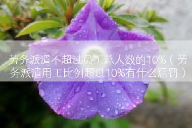 劳务派遣不超过员工总人数的10%（劳务派遣用工比例超过10%有什么惩罚）