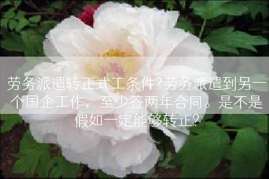 劳务派遣转正式工条件?劳务派遣到另一个国企工作，至少签两年合同。是不是假如一定能够转正?