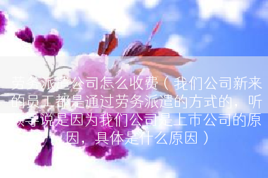 劳务派遣公司怎么收费（我们公司新来的员工都是通过劳务派遣的方式的，听领导说是因为我们公司是上市公司的原因，具体是什么原因）