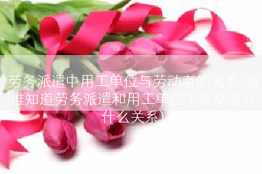 劳务派遣中用工单位与劳动者的关系(有谁知道劳务派遣和用工单位于劳动者有什么关系)