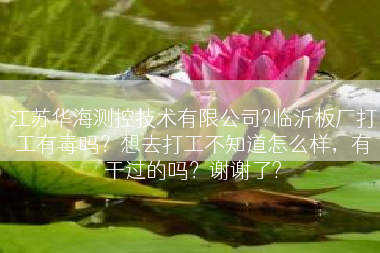 江苏华海测控技术有限公司?临沂板厂打工有毒吗？想去打工不知道怎么样，有干过的吗？谢谢了?