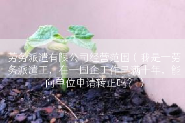 劳务派遣有限公司经营范围（我是一劳务派遣工，在一国企工作已满十年，能向单位申请转正吗？）