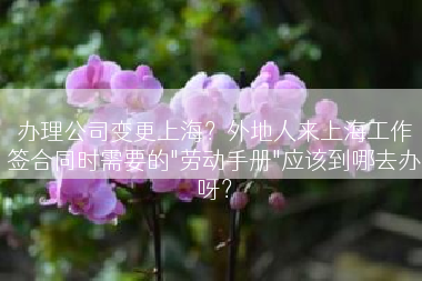 办理公司变更上海？外地人来上海工作签合同时需要的