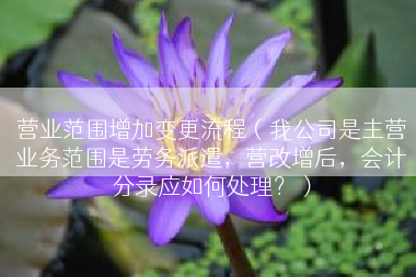营业范围增加变更流程（我公司是主营业务范围是劳务派遣，营改增后，会计分录应如何处理？）