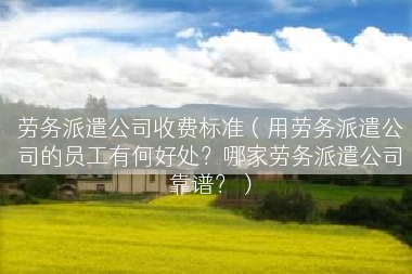 劳务派遣公司收费标准（用劳务派遣公司的员工有何好处？哪家劳务派遣公司靠谱？）