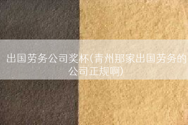 出国劳务公司奖杯(青州那家出国劳务的公司正规啊)
