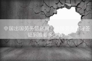 中国出国劳务信息网？出国劳务办理签证到底要多少钱？