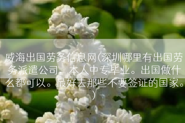 威海出国劳务信息网(深圳哪里有出国劳务派遣公司，本人中专毕业。出国做什么都可以。最好去那些不要签证的国家。)