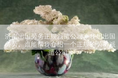 济南出国劳务正规派遣公司（我想出国务劳，谁能帮我介绍一个正规的劳务派遣公司）