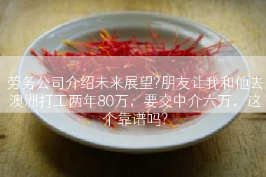 劳务公司介绍未来展望?朋友让我和他去澳洲打工两年80万，要交中介六万，这个靠谱吗?