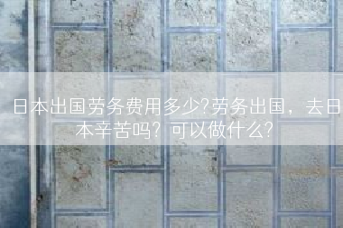 日本出国劳务费用多少?劳务出国，去日本辛苦吗？可以做什么?