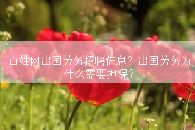 百姓网出国劳务招聘信息？出国劳务为什么需要担保？