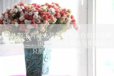 退休职工再就业是签订劳务合同还是聘用协议(二、国外公司办事处与中籍职工只能签订劳务合同)