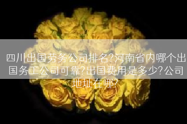四川出国劳务公司排名?河南省内哪个出国务工公司可靠?出国费用是多少?公司地址在哪?