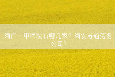 海门三甲医院有哪几家？海安苏通劳务公司？