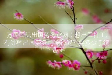 万国国际出国劳务官网（想出国打工，有哪些出国劳务的途径呢？要多少手续费）