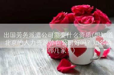 出国劳务派遣公司需要什么资质(想知道北京的人力资源外包公司好吗？知名的有哪几家？)