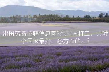 出国劳务招聘信息网?想出国打工，去哪个国家最好，各方面的。?