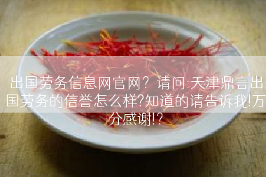 出国劳务信息网官网？请问:天津鼎言出国劳务的信誉怎么样?知道的请告诉我!万分感谢!？