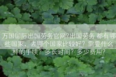 万国国际出国劳务官网?出国劳务 都有哪些国家，去哪个国家比较好？需要什么样的手续？多长时间？多少费用?