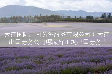 大连国际出国劳务服务有限公司（大连出国劳务公司哪家好正规出国劳务）