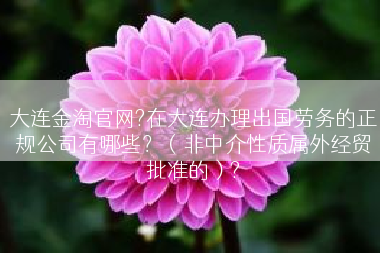 大连金淘官网?在大连办理出国劳务的正规公司有哪些?(非中介性质属外经贸批准的)? 大连金淘官网?在大连办理出国劳务的正规公司有哪些?(非中介性质属外经贸批准的)?