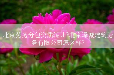 北京劳务分包资质转让?北京泽诚建筑劳务有限公司怎么样?