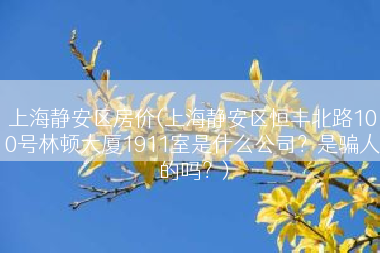 上海静安区房价(上海静安区恒丰北路100号林顿大厦1911室是什么公司？是骗人的吗？)