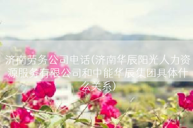 济南劳务公司电话(济南华辰阳光人力资源服务有限公司和中能华辰集团具体什么关系)