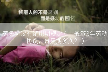 劳务协议有试用期规定（一般签3年劳动协议，试用期多久？）