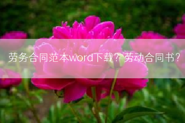 劳务合同范本word下载？劳动合同书？