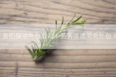 贵阳保洁外包公司（劳务派遣劳务外包）
