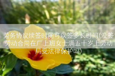 劳务协议续签时间可以签多长时间(没签劳动合同在厂上班女士满五十岁上劳动局受法律保护吗)