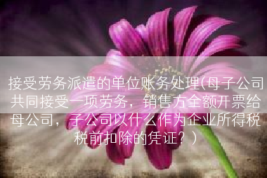 接受劳务派遣的单位账务处理(母子公司共同接受一项劳务，销售方全额开票给母公司，子公司以什么作为企业所得税税前扣除的凭证？)