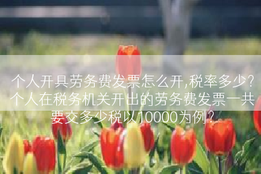 个人开具劳务费发票怎么开,税率多少？个人在税务机关开出的劳务费发票一共要交多少税以10000为例？