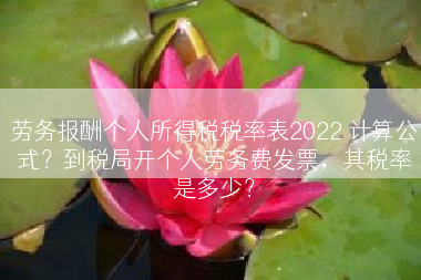 劳务报酬个人所得税税率表2022 计算公式？到税局开个人劳务费发票，其税率是多少？