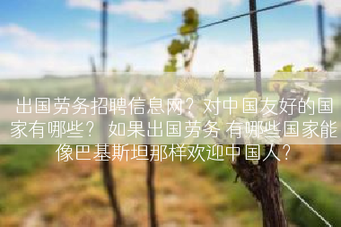 出国劳务招聘信息网？对中国友好的国家有哪些？ 如果出国劳务 有哪些国家能像巴基斯坦那样欢迎中国人？