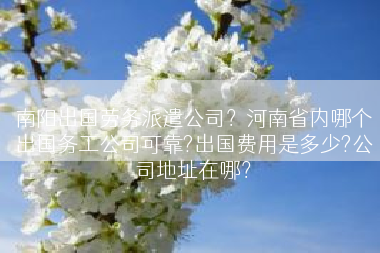 南阳出国劳务派遣公司？河南省内哪个出国务工公司可靠?出国费用是多少?公司地址在哪？
