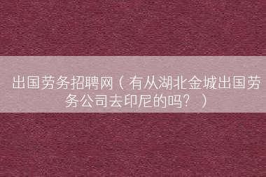 出国劳务招聘网（有从湖北金城出国劳务公司去印尼的吗？）