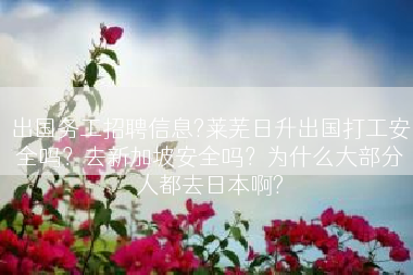 出国务工招聘信息?莱芜日升出国打工安全吗？去新加坡安全吗？为什么大部分人都去日本啊?