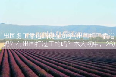 出国务工靠谱吗现在知乎(出国打工靠谱吗？有出国打过工的吗？本人初中，26)