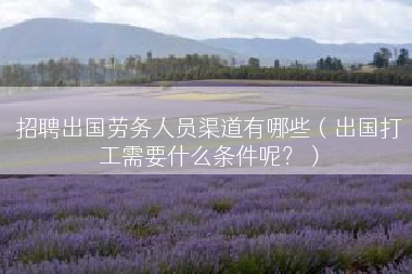 招聘出国劳务人员渠道有哪些（出国打工需要什么条件呢？）