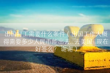 出国打工需要什么条件（出国工作大概得需要多少人民币能出去..去美国..现在好签么？ 谢谢）