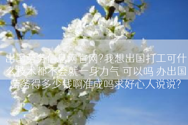 出国劳务信息网官网?我想出国打工可什么技术都不会就一身力气 可以吗 办出国劳务得多少钱啊准成吗求好心人说说?
