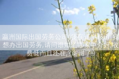 瀛洲国际出国劳务公司(我在辽宁鞍山,我想办出国劳务,请问谁知道哪家中介好,收费低而且还准,?谢谢了!)