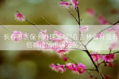 长春市医保卡办理流程?在吉林省有没有信得过的出国劳务公司?