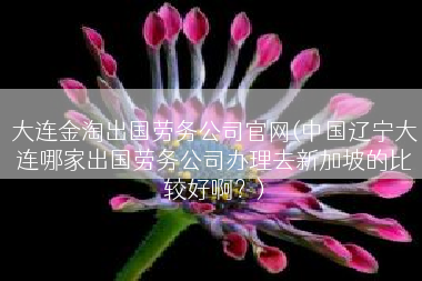 大连金淘出国劳务公司官网(中国辽宁大连哪家出国劳务公司办理去新加坡的比较好啊？)
