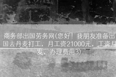 商务部出国劳务网(您好！我朋友准备出国去丹麦打工，月工资21000元，工资月发，办理费用3)